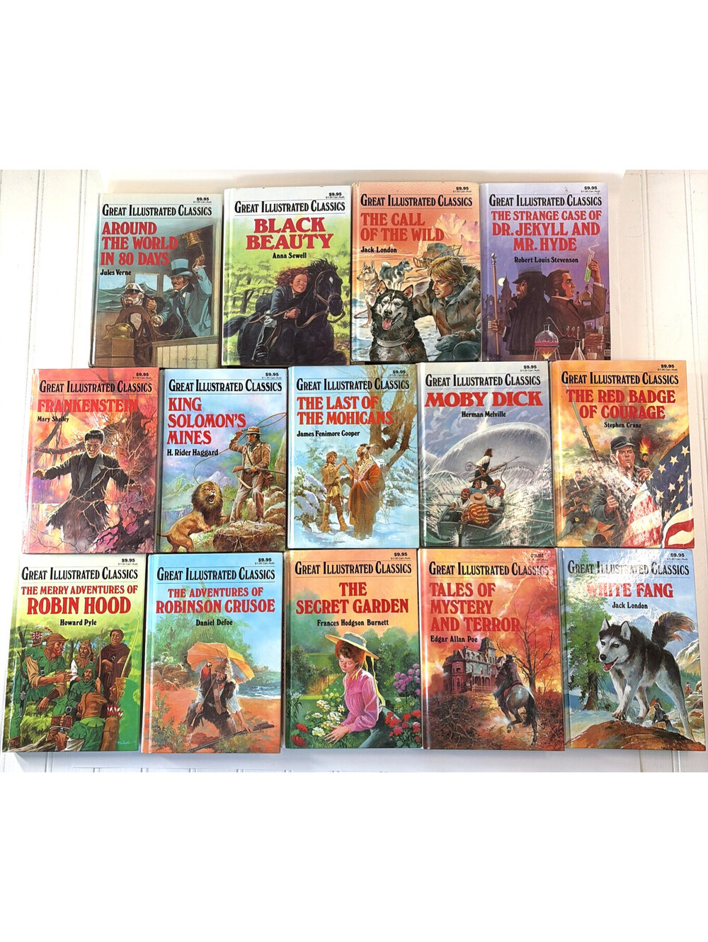 Lot of 14 Great Illustrated Classics Hardcover Books Baronet Children's Classics